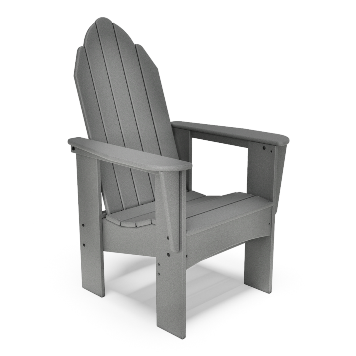 Traditional Adirondack Chair With Raised & Upright Seat