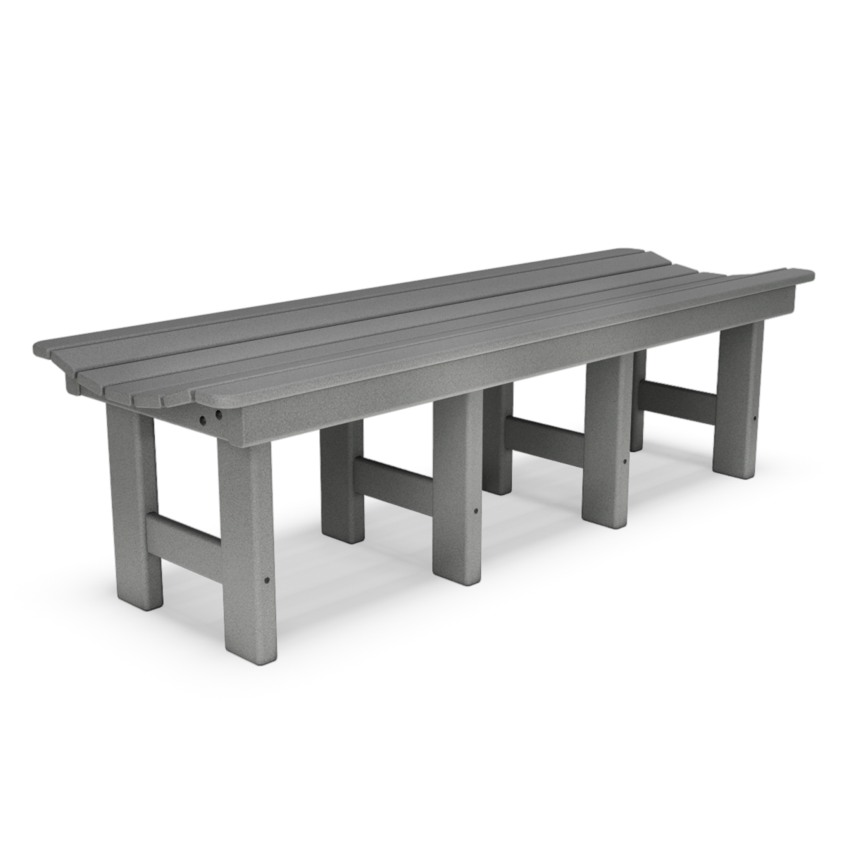 60" Backless Bench with Curved Seat