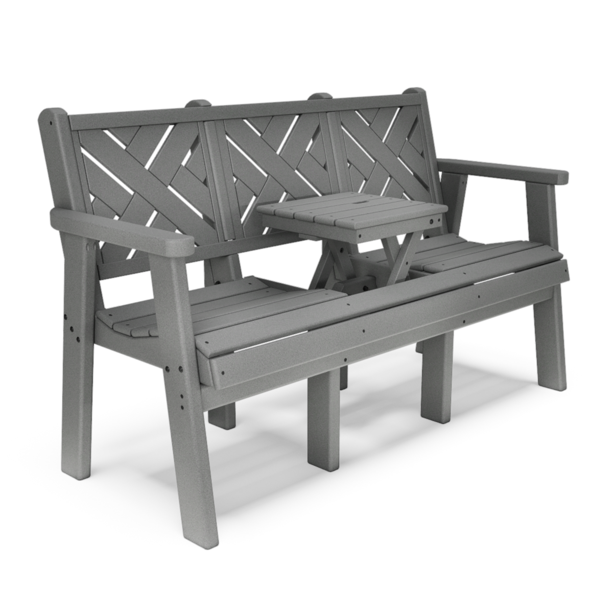 60" Chippendale Bench with Drop-In Table