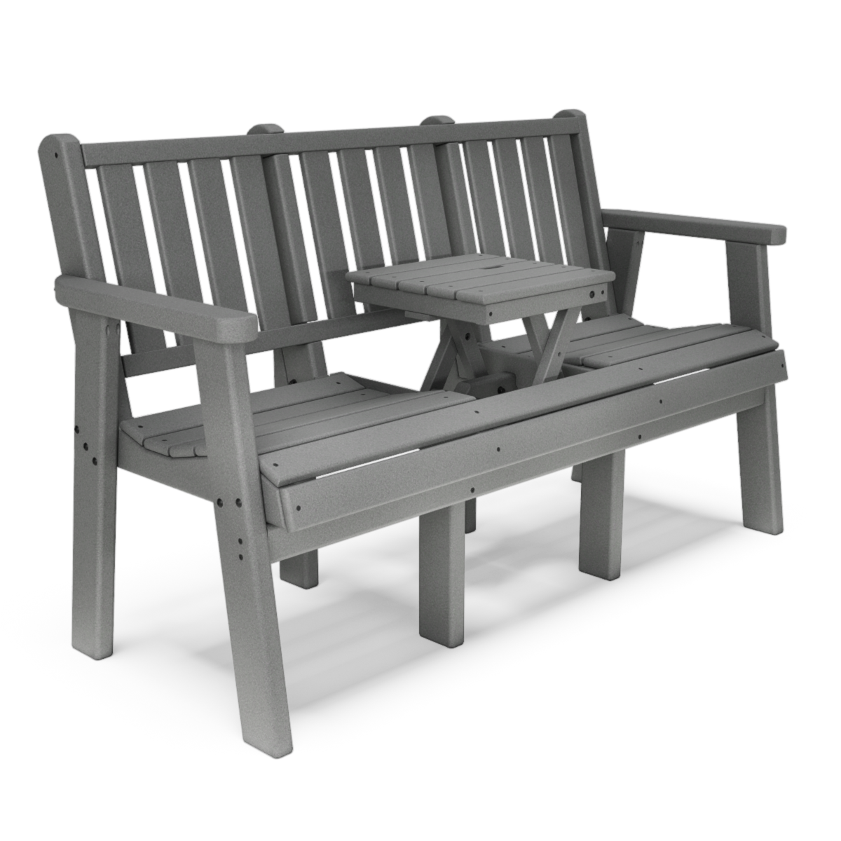 60" Capri Bench with Drop-In Table