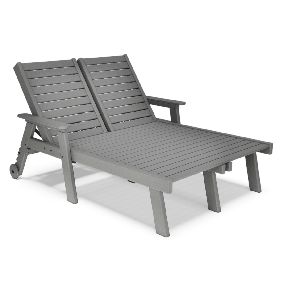 Double Chaise Lounge With Wheels