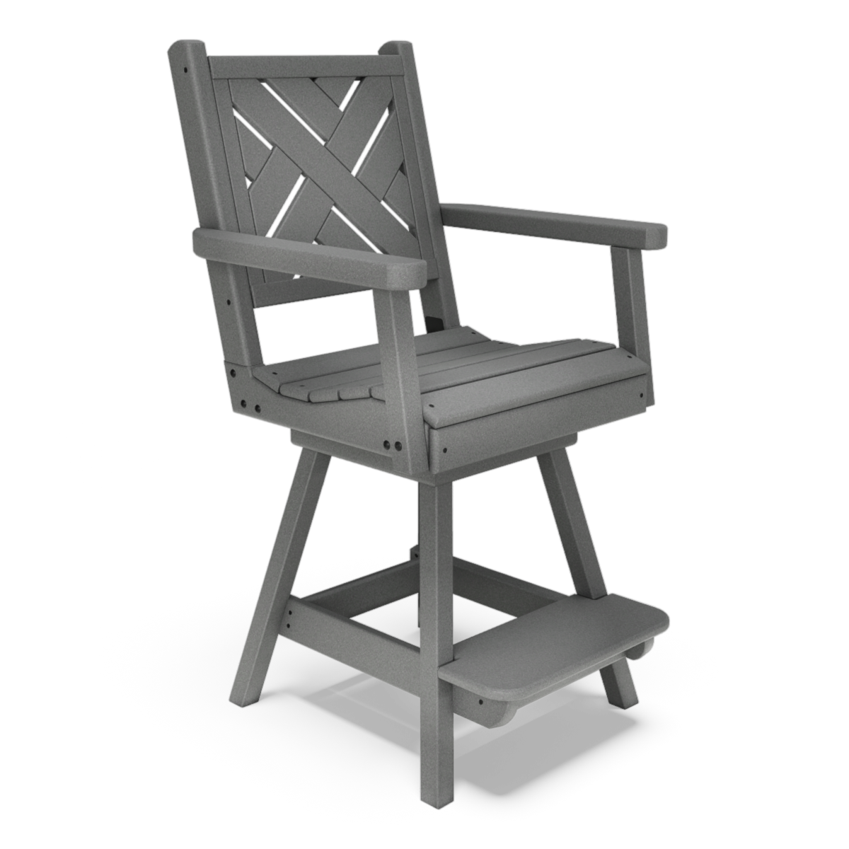 20" Chippendale Counter-Height Swivel Chair