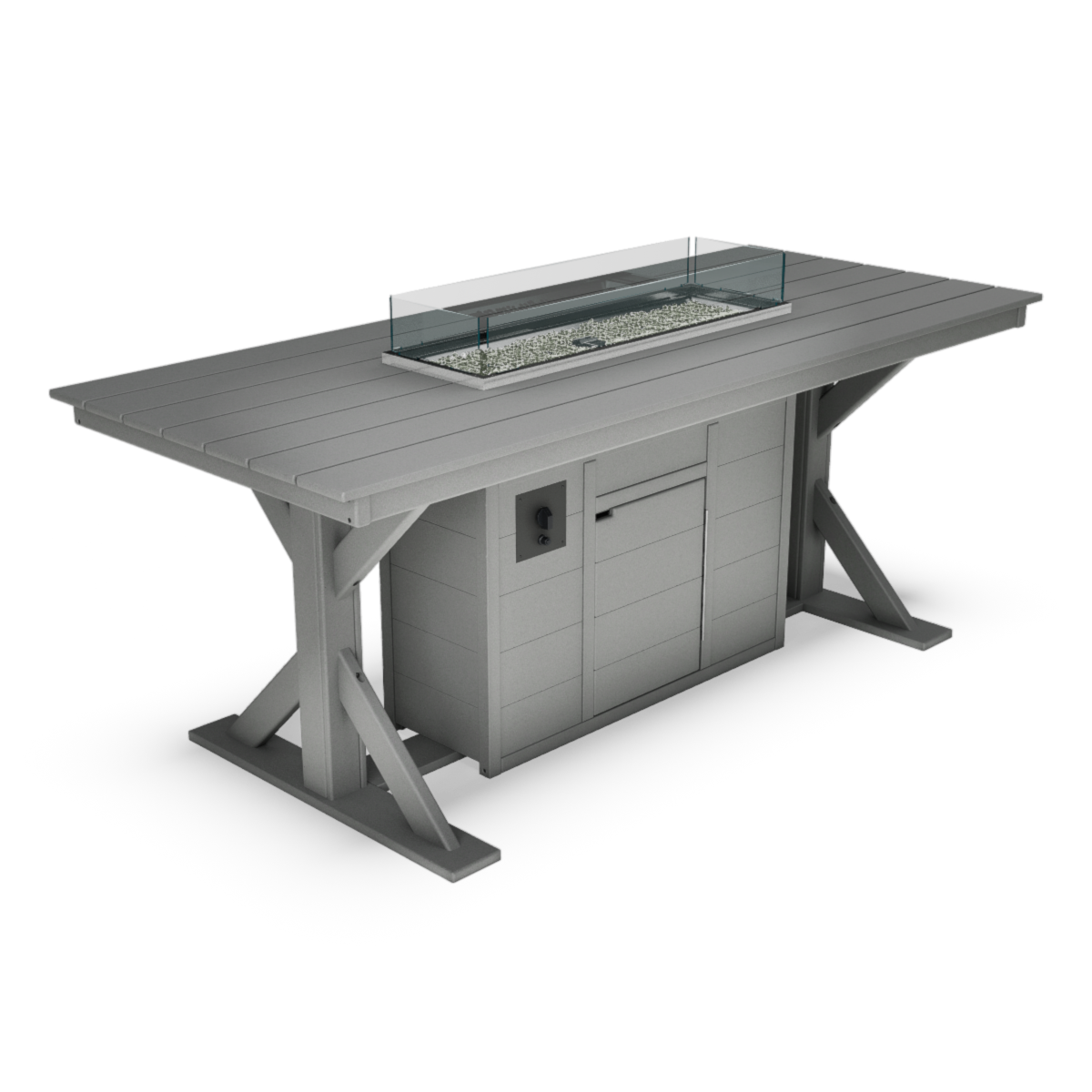 40" x 94" Rectangular Farmhouse Counter-Height Fire Table