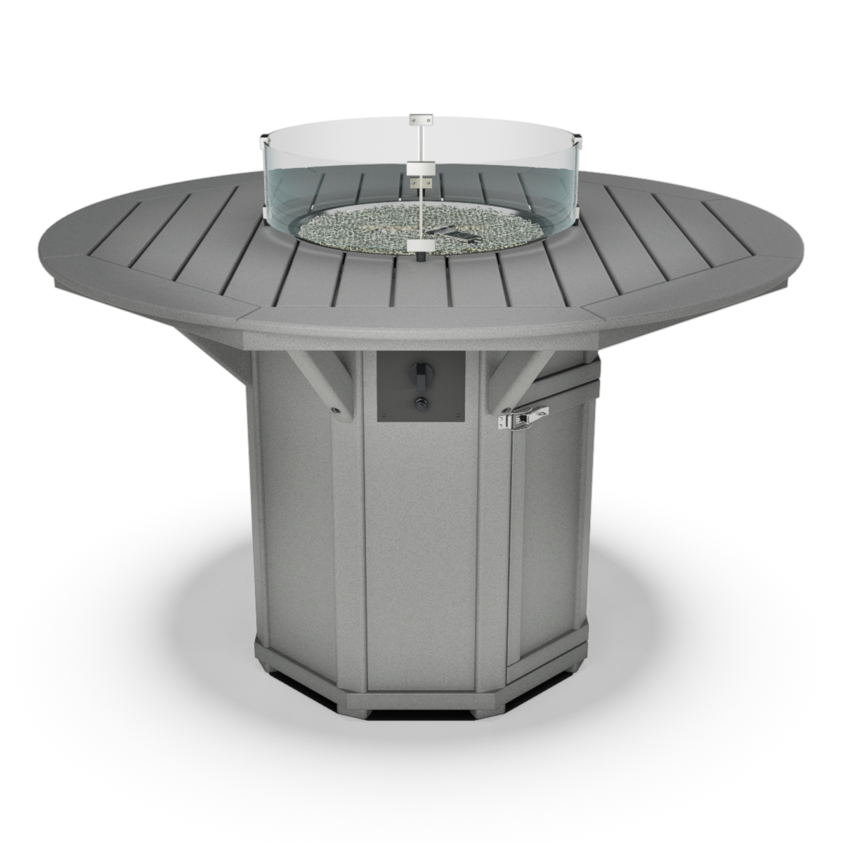 58" Round Framed Counter-Height Fire Table