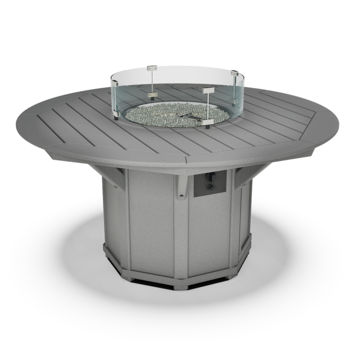 58" Round Framed Dining Fire Table
