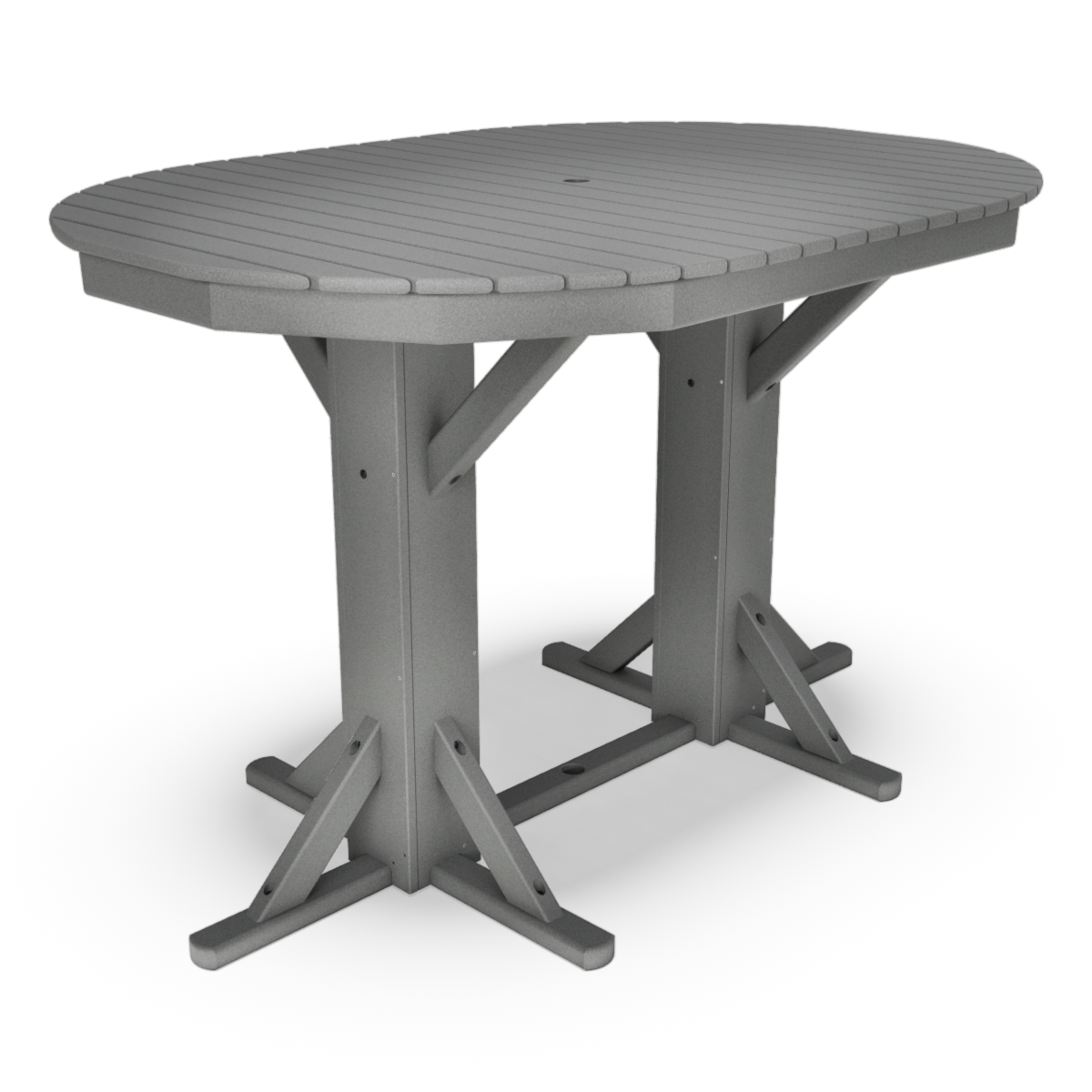 46" x 65" Oval Unframed Bar Table