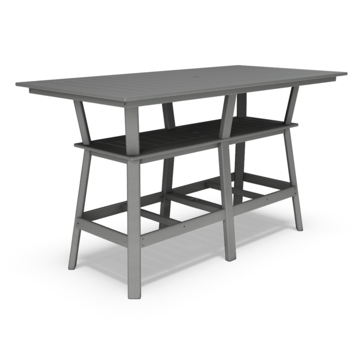 36" x 73" Rectangular Tiered Framed Bar-Height Table