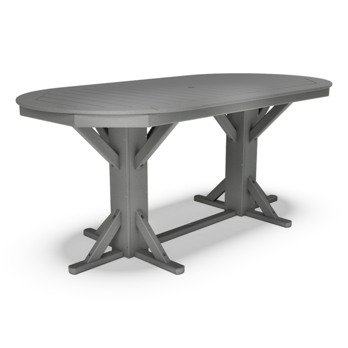 44" x 88" Oval Framed Counter Table