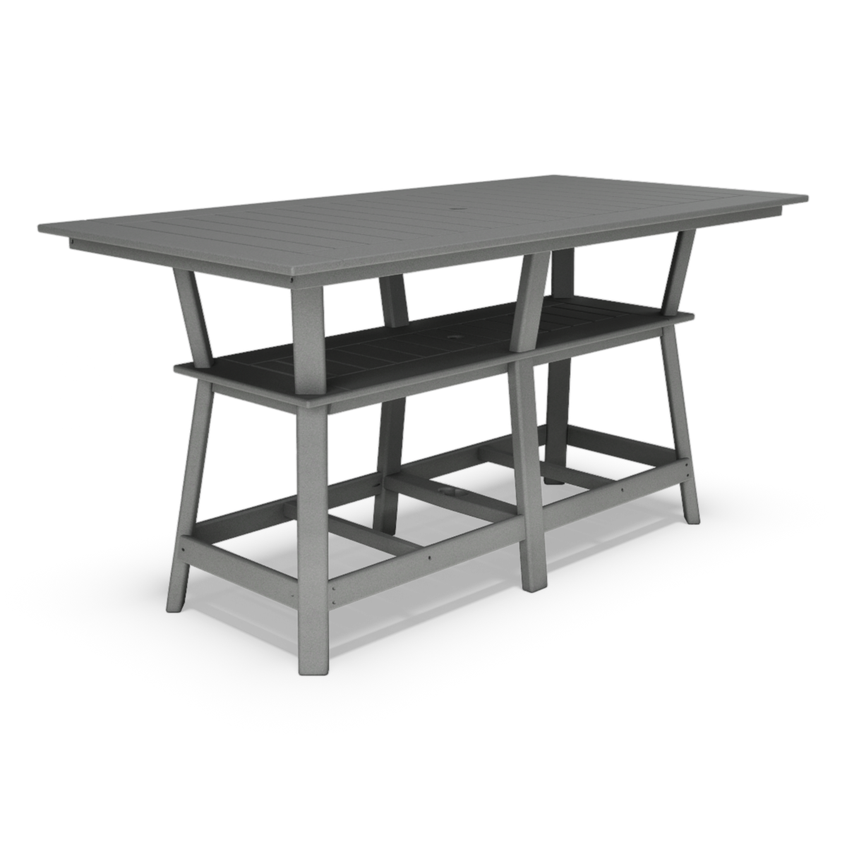 36" x 73" Rectangular Tiered Framed Counter-Height Table