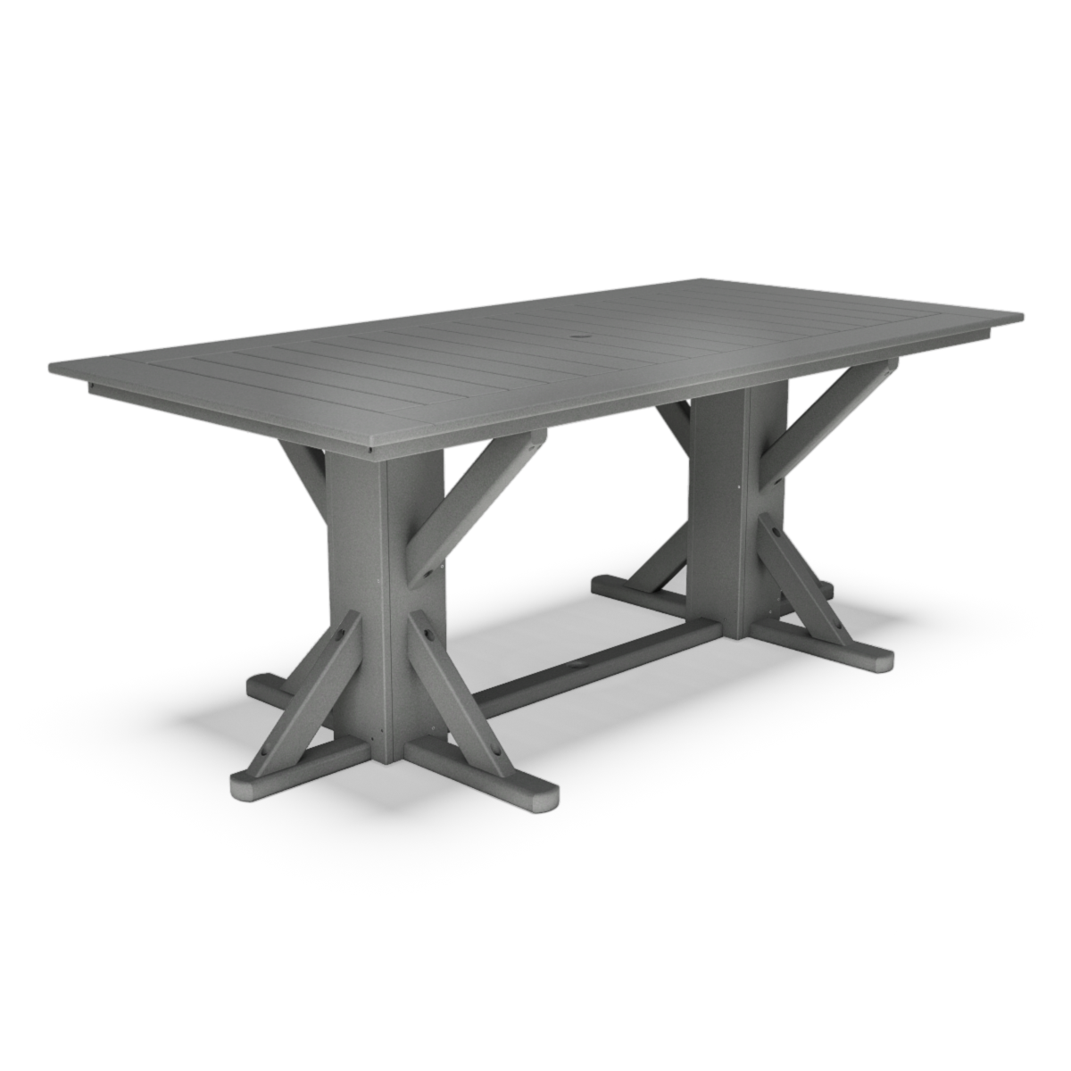 36" x 73" Rectangular Tiered Framed Dining-Height Table