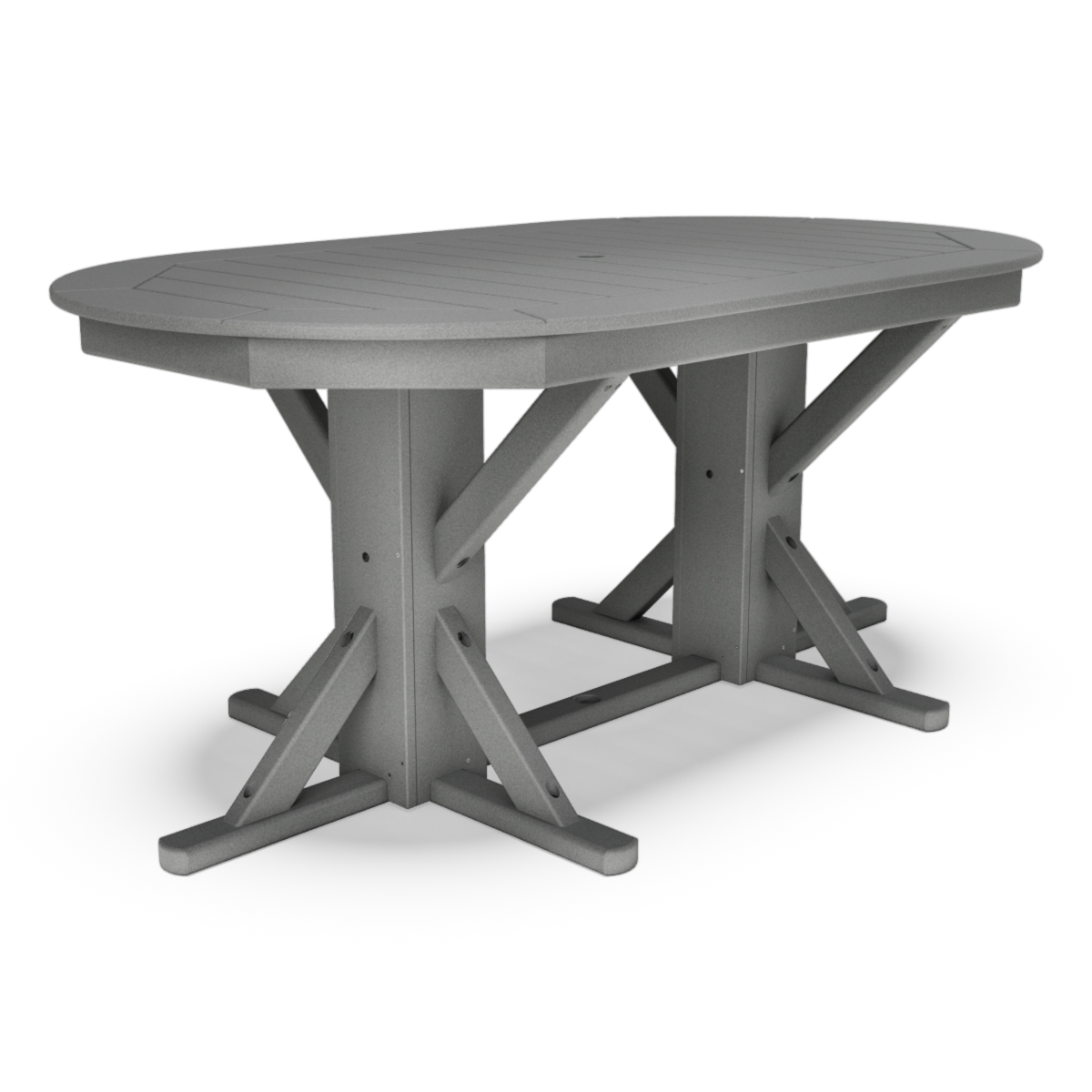 38" x 66" Oval Framed Dining Table