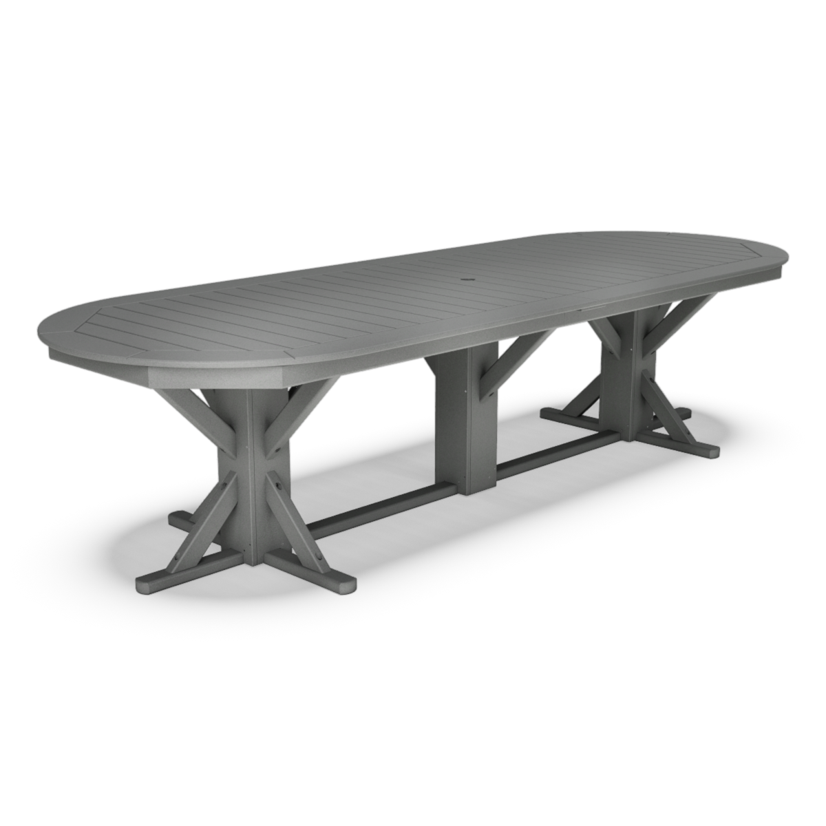 44" x 122" Oval Framed Dining Table