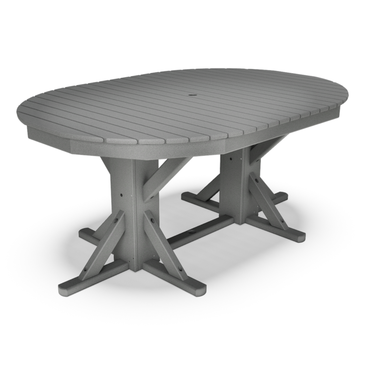 46" x 65" Oval Unframed Dining Table